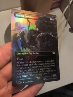 Orcish Bowmasters Borderless Foil Card, Universes Beyond: The Lord of the Rings - Image 1