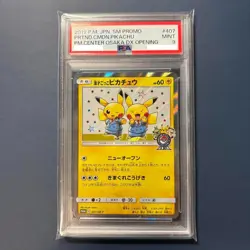 PSA 9 Pretend Comedian Pikachu 407/SM-P Promo Osaka 2019 Japanese Pokemon Card - Image 1