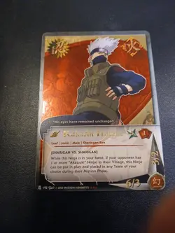 NARUTO CCG TCG KAKASHI HATAKE SUPER RARE CARD N-192 - Image 1