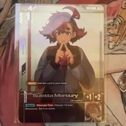 Gundam Card Game Suletta Mercury FIRST COMBAT Top 4 TCG Exclusive Promo English - Image 1