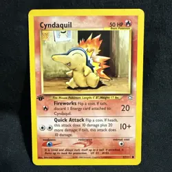 Pokemon TCG Cyndaquil Neo Genesis 1st Edition Common Card 57/111 - Image 1