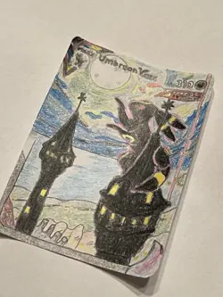 Umbreon Vmax Alt Art 215/203 Evolving Skies Pokemon Art Card Hand Drawn 1/1 - Image 3