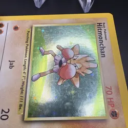 Hitmonchan Holo Rare Base Set Unlimited 7/102 Pokemon Card Vintage 1999 LP - Image 2