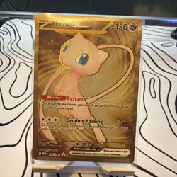 Mew ex 205/165 Metal Promo Pokemon 151 Holo Hyper Rare Card TCG - Image 1
