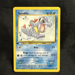 Pokemon TCG Totodile Neo Genesis 1st Edition Common Card 80/111 - Image 1