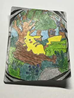 Pokemon TCG Pocket Pikachu EX Holographic Immersive Rare HAND DRAWN ART CARD 🔥 - Image 4