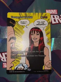 MTG Magic Marvel's Spider-Man UNEXPECTED WINDFALL (Borderless) Mythic #0029 - Image 1