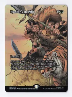 Hunter's Insight (Borderless Foil) (M) MTG Marvel's Spider-Man Eternal-Legal MAR - Image 1
