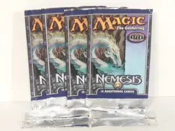 4 MTG NEMESIS Expert Level Empty Wrappers NO CARDS Magic the Gathering 2000 - Image 1