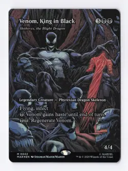 Venom, King in Black (Borderless Foil) MTG Marvel's Spider-Man Eternal-Legal MAR - Image 1