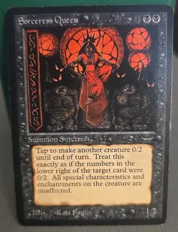 Magic The Gathering MTG Sorceress Queen Arabian Nights NM Excellent Ungraded - Image 1