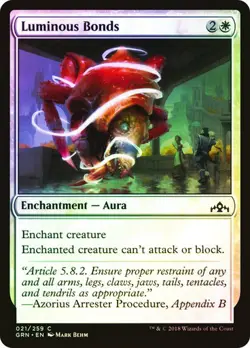 Luminous Bonds #21 Rivals of Ixalan O25 MTG MAGIC AURA FOIL - Image 1