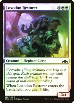 Loxodon Restorer #20 Guilds of Ravnica O25 MTG MAGIC ELEPHANT CLERIC FOIL - Image 1