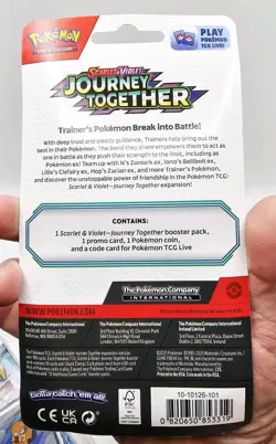 POKEMON TCG JOURNEY TOGETHER Checklane blisters ENGLISH promo Set Yama & Scraggy - Image 5