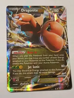 Dragonite EX 74/111 XY Furious Fists Holo Pokemon MP - Image 1