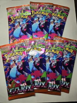 7x Inferno X Pokemon Mega Booster Pack Lot Japanese SEALED Cards - US SELLER - Image 1