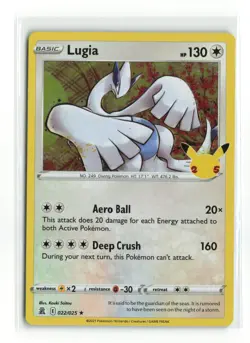 LUGIA 022/025 CELEBRATIONS HOLO RARE POKEMON TCG NM-LP - Image 1