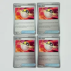 x4 Ultra Ball 131 /132 Playset (3 Reverse Holo) - Mega Evolution - Pokemon - NM - Image 1