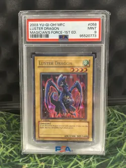 Yugioh PSA 9 Luster Dragon MFC-058 1st Edition Ultra Rare - Image 1