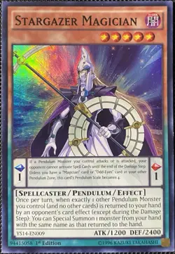 Stargazer Magician YS14-EN009 Super Starter: Space-Time Showdown 1st Ed Yugioh - Image 1