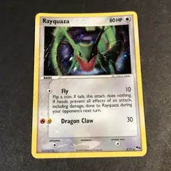 Rayquaza 3/17 - POP Series 1 - Cosmos Holo Rare - Pokemon Card - HP/Damaged - Image 1