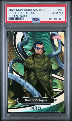 2025 KAKAWOW AURA MARVEL GREEN CARD #80 DOCTOR OCTOPUS 18/25 PSA 10 - Image 1