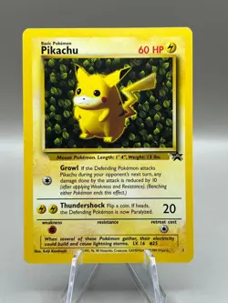 Pikachu Black Star #1 League Promo WOTC Pokemon Card - Moderately Played - Image 1