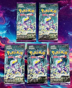 5 SEALED PACKS Violet Ex Scarlet Pokemon Card Booster Miriam Miraidon KOREAN - Image 1