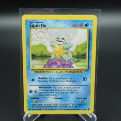 POKEMON CARD TCG BASE SET 1999 SQUIRTLE 63/102 NM - Image 1