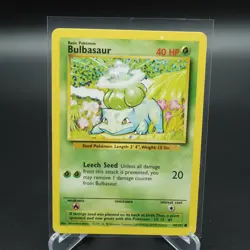 POKEMON CARD TCG BASE SET 1999 BULBASAUR 44/102 NM - Image 1