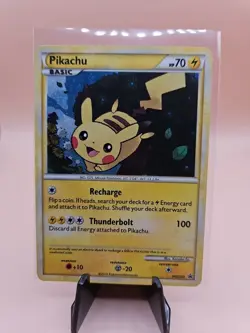2010 Pikachu HGSS03 Holo Black Star Promo Pokemon Card LP - Image 1