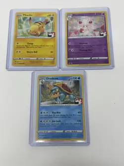Pokemon Cards Pikachu Drednaw Alcremie League Stamped Cosmo Holo Raid Battle NM - Image 1