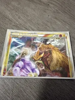 Entei & Raikou LEGEND Pokemon Card Holo Rare 140 HP - Image 1