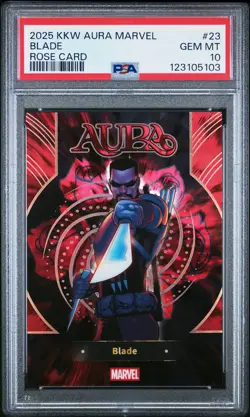 2025 KAKAWOW AURA MARVEL ROSE CARD #23 BLADE 6/15 PSA 10 - Image 1