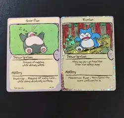 PokeDoodly SNORLAX X2 1st Edition Cards Snorflax 143/151 Runlax Holo - Image 1