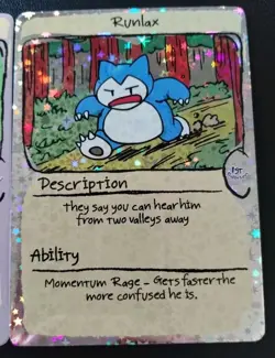 PokeDoodly SNORLAX X2 1st Edition Cards Snorflax 143/151 Runlax Holo - Image 3