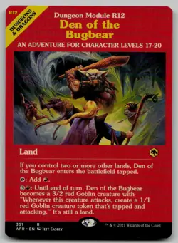 Den of the Bugbear (Dungeon Module) R Adventures in the Forgotten Realms 351 NM - Image 1