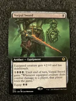 Magic The Gathering MTG - Vorpal Sword (Extended Art) - AFR - Image 1