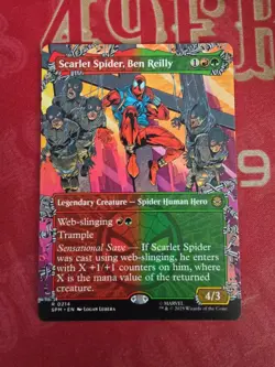Scarlet Spider, Ben Reilly Magic The Gathering Spider-Man Rare Borderless #214 - Image 1