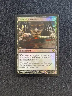 MTG Foil 1X Painful Quandary X1 Scars of Mirrodin Magic - LP - Image 1