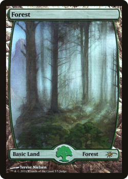 Foret PREMIUM / FOIL - Judge Gift Basic Lands - Forest - Nielsen - Magic Mtg - Image 1