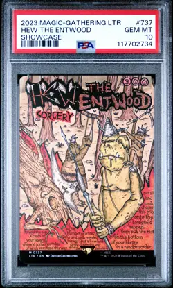 2023 MTG TALES OF MIDDLE-EARTH SHOWCASE #737 HEW THE ENTWOOD PSA 10 - Image 1