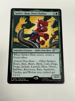 MTG Magic The Gathering Spider-Man Spider-Ham Peter Porker Prerelease Promo Rare - Image 1