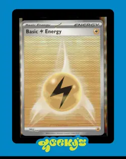 Pokemon Card Holo Electric Lightning Basic Energy SVE 020 Black Bolt White Flare - Image 1