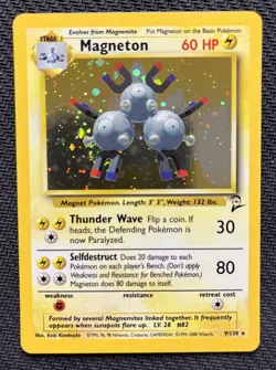 Pokemon TCG Magneton Base Set 2 9/130 Holo Holo Rare 1999-2000 - Image 1