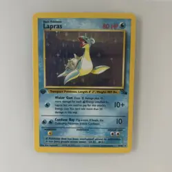 Lapras 10/62 Fossil Holo First Edition Pokemon WOTC - Image 1