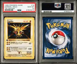 1999 Pokemon Game Zapdos - Holo 1st Edition #16 GEM MT 10 - Image 3