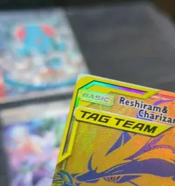 Pokemon Promo Reshiram & Charizard GX SM247 Gold NM ✨💰 SQUARE CORNERS 💰✨ - Image 3