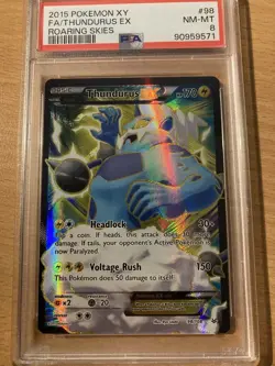 PSA 8 thundurus ex roaring skies 2015 XY Pokemon - Image 1