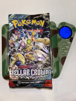 22.4g HEAVY Pokemon TCG Stellar Crown Booster Pack Scarlet & Violet Galvantula - Image 1